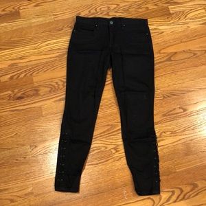 Blank NYC Tie Up Ankle Detail Skinny Jeans